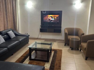 Fully furnished double bed flat ground floor available for rent in khudadad heights sector e11